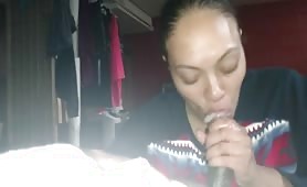 Made my neighbor come and suck my dick for some sugar