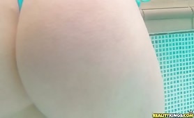 Blonde Brazilian chick takes a thick dick.